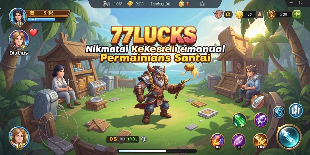 Tampilan gameplay seru dan penuh warna dalam 77LUCKS.