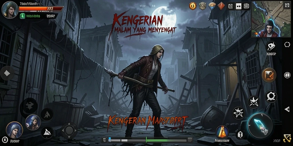 Gameplay menyeramkan 789RP dengan suasana horor yang intens.