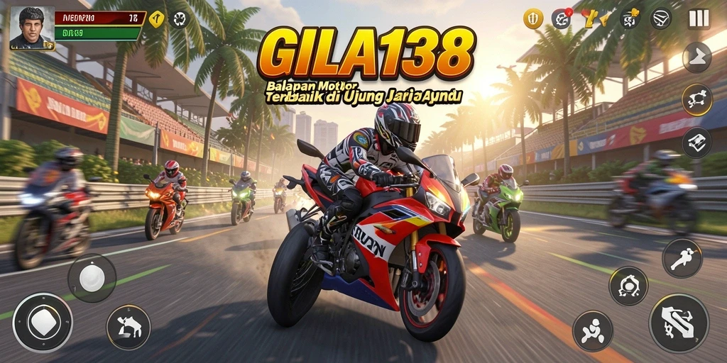 Screenshot GILA138 menampilkan aksi balapan motor yang mendebarkan.