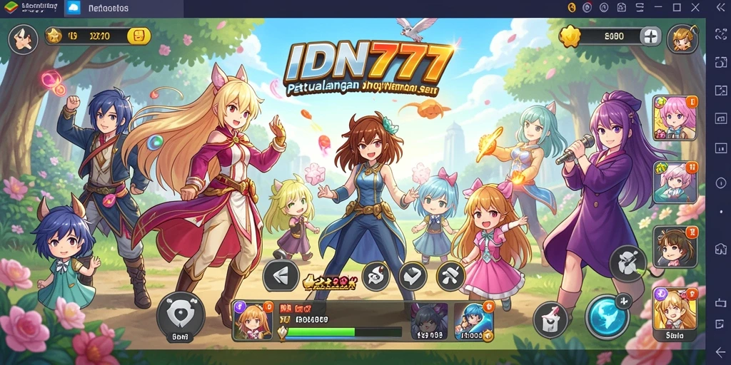 Gameplay seru dengan karakter-karakter anime yang menawan.