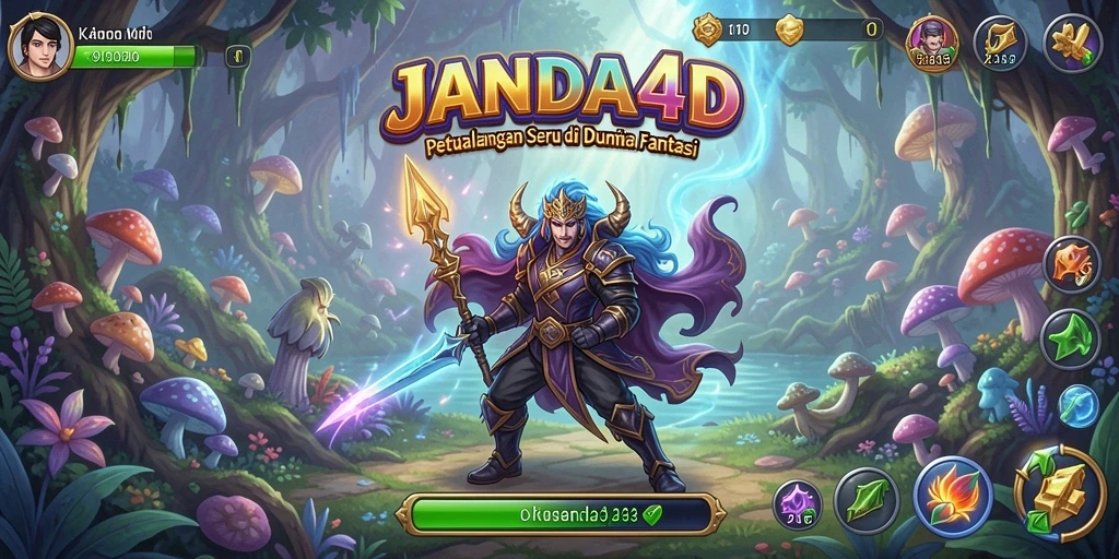 Tampilan gameplay seru dan menantang dari JANDA4D saat menjelajahi dunia fantasi.