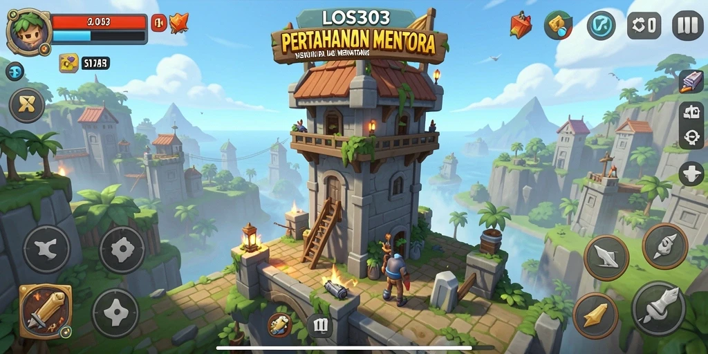 Tampilan gameplay dari LOS303 yang mendebarkan dalam Tower Defense.
