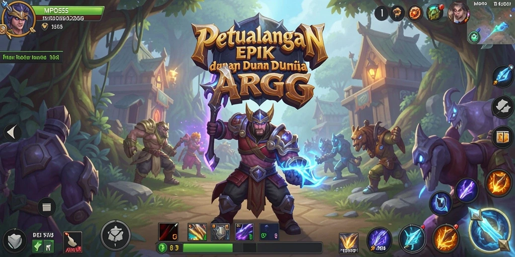 Tampilan aksi seru dalam gameplay MPO555 ARPG.