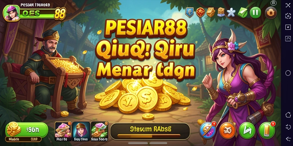 Tampilan gameplay seru dengan aksi QiuQiu yang menantang.