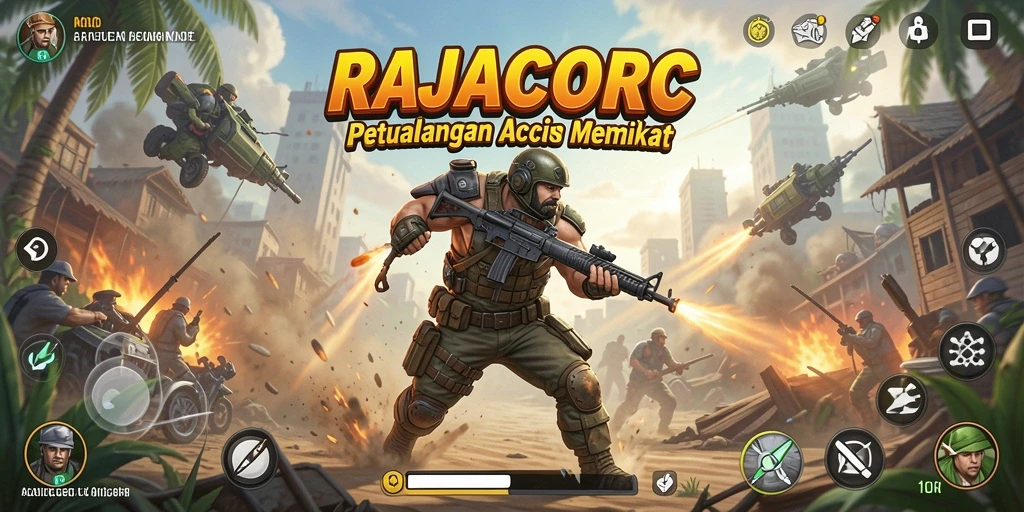 Tampilan gameplay RAJACORC yang menarik dan penuh aksi.