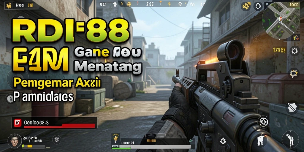 Tampilan gameplay RDI88 yang penuh aksi dalam mode FPS.
