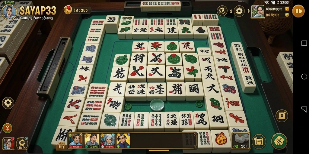 Tampilan gameplay seru di SAYAP33 dengan berbagai level Mahjong.
